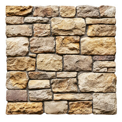 Fototapeta premium Textured Natural Stone Wall with Varying Shades of Beige Brown and Gray for Interior or Exterior Design Projects