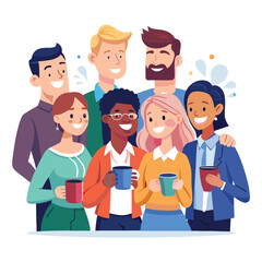 coworkers from different backgrounds vector image 