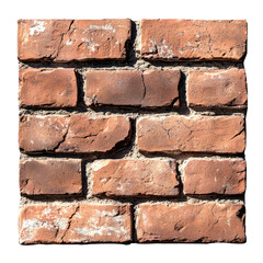 Fototapeta premium Rustic Red Brick Wall Texture with Weathered Surface and Unique Patterns for Background or Design Use