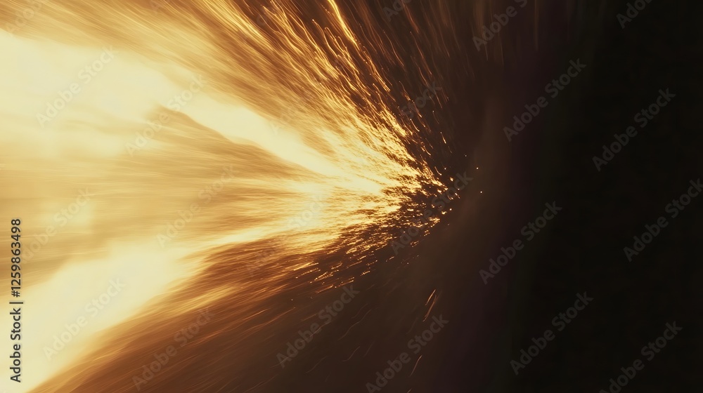 Poster intense burst of fiery radiant light exploding with dynamic electric energy and luminous power illum