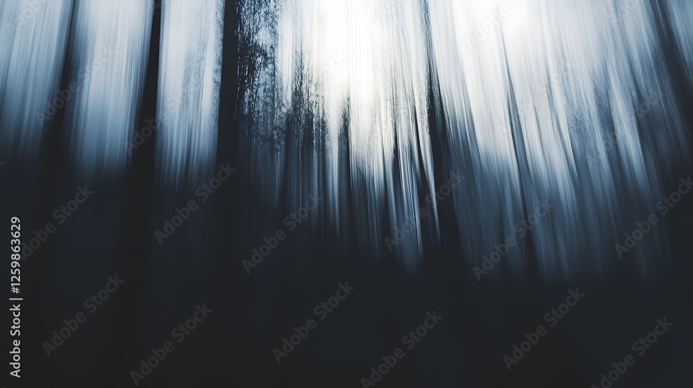 Poster blurred motion creates a sense of movement and energy in this mysterious forest landscape with ether