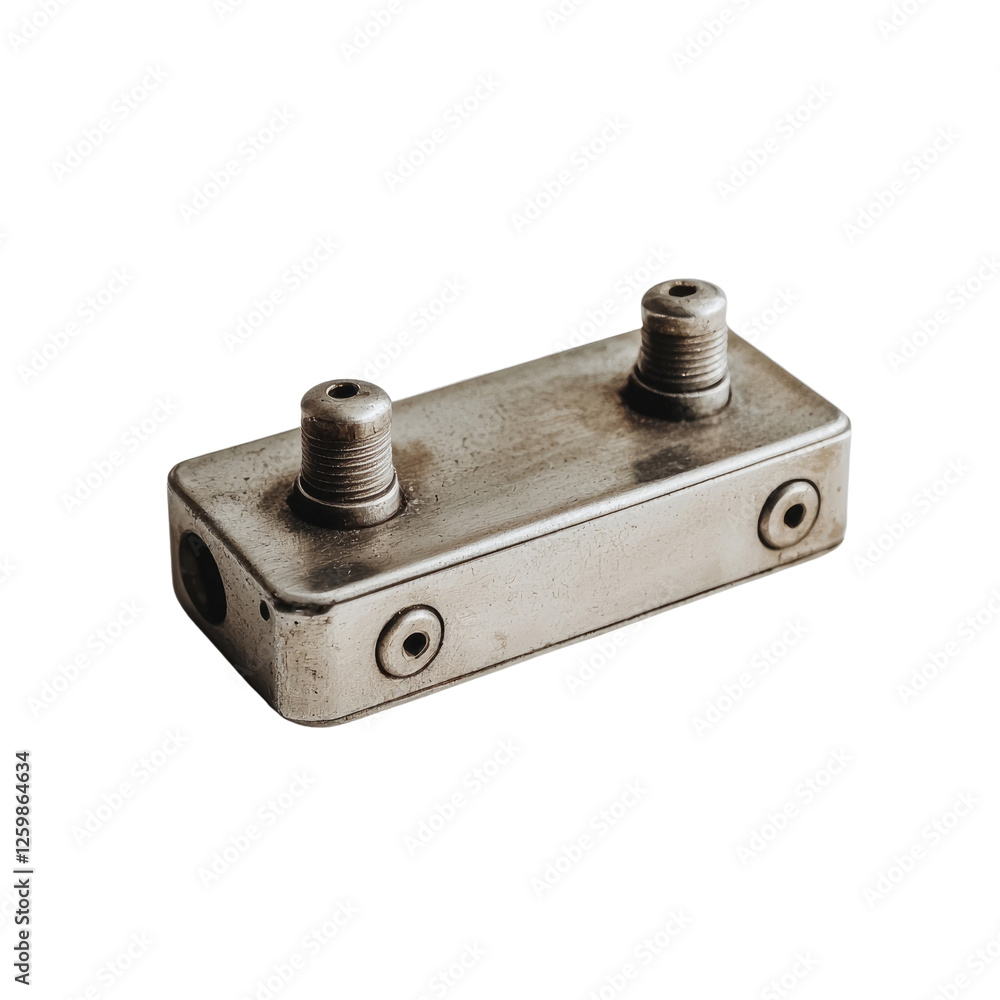 Aufkleber metallic component with threaded inserts for industrial applications and machine construction