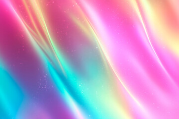 Abstract colorful gradient holographic background with stars