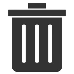 black silhouette delete icon