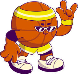 Basketball Groovy Mascot