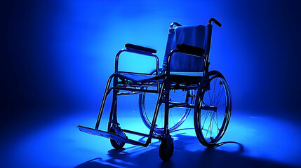 Blue Hue Wheelchair: A Still Life of Mobility