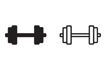 dumbbell on white background