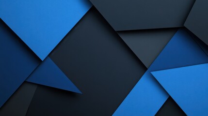 Chic Blue background with geometric simplicity for design and banner templates. Elegant minimalist wallpaper with sharp angles and a central white space for text.