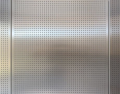 Vertical Panels of Perforated Metal - Sleek Industrial Design