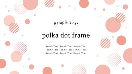 水玉　ピンク　フレーム　キラキラ　ベクター