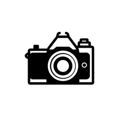 Simple black Camera flat Icon Photography Symbol