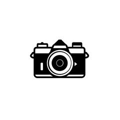 Simple black Camera flat Icon Photography Symbol