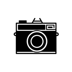 Simple black Camera flat Icon Photography Symbol