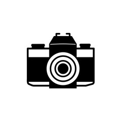 Simple black Camera flat Icon Photography Symbol