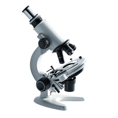 Microscope isolated on transparent background