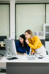 Portrait of success business people working together in office. Business teamwork startup concept