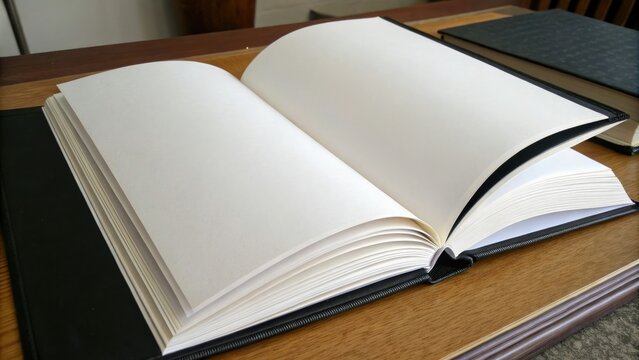 Textbook with a black cover and white pages, classic style, intellectual themes, academic atmosphere