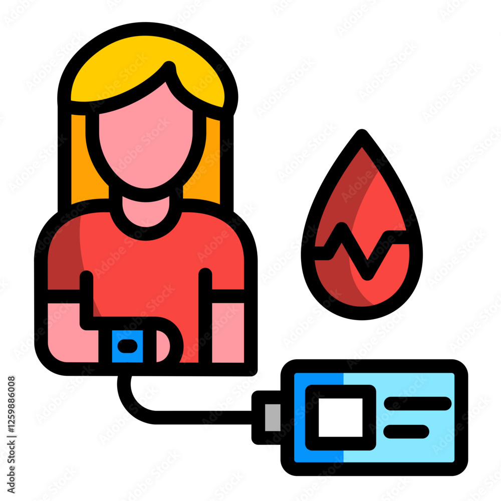 Wall mural Blood Pressure Icon