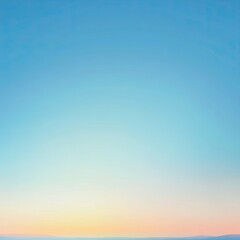 Aesthetic clear blue sky. Summer season blue pastel vertical vector banner. Blurred sky gradient background.