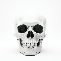 Obraz premium In this image we can see a human skull on a white background