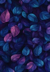 Fototapeta premium Vibrant Fall Leaves Pattern