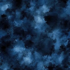 Fototapeta premium White blue watercolor background. Dark blue background with clouds, dark blue grunge texture with grainy, Black and blue watercolor pattern.