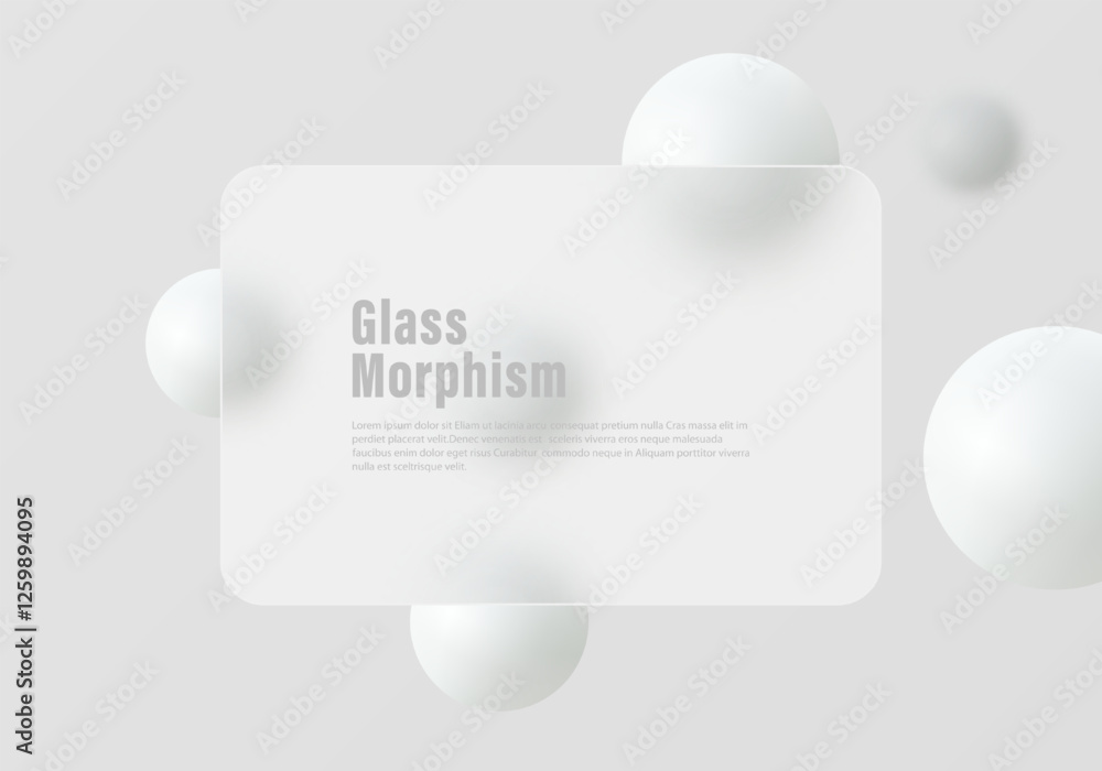 Aufkleber abstract minimalistic background for glass morphism style presentation slide. transparent material o