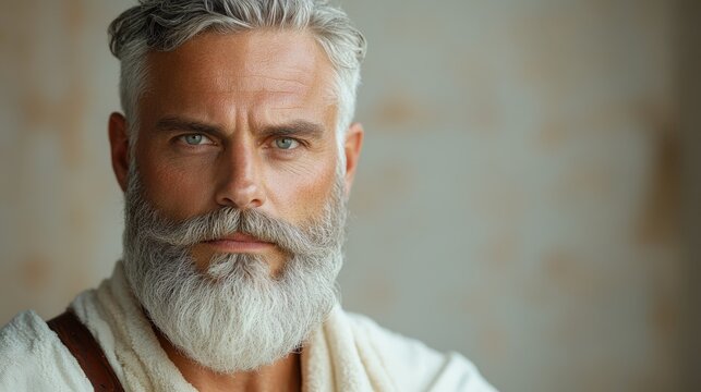 Barber demonstrates traditional shaving techniques with straight razor and towel