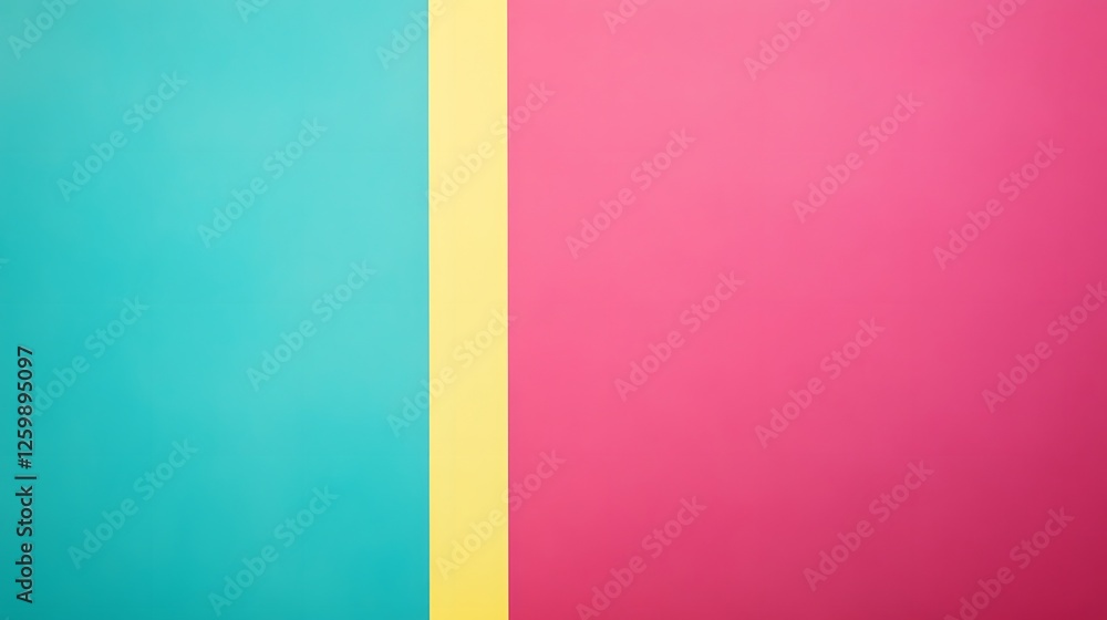 Poster three different colored sections form a modern abstract background