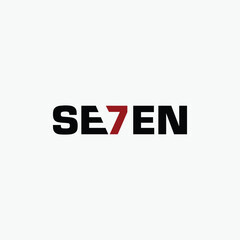 Seven logo, letter logo, minimal logo