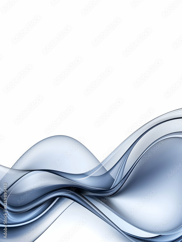 Poster abstract flowing wave design for background; used in presentation or website