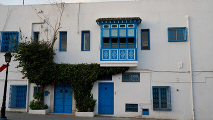 Il caratteristico villaggio di Sidi Bousaid si trova vicino a Cartagine e si distingue per i colori...