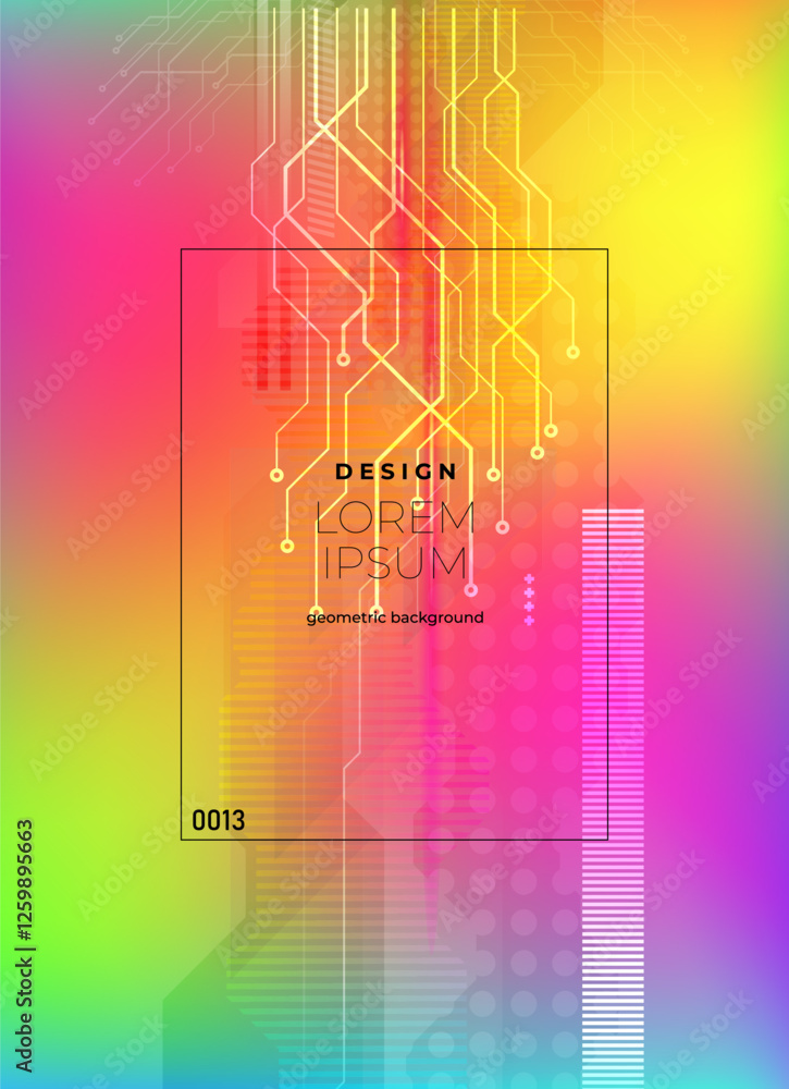 Aufkleber flat vector. minimal geometric background. dynamic shapes composition. eps10 vector.