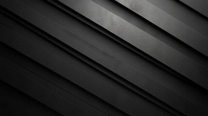 Obraz premium Minimalist dark abstract wallpaper with diagonal lines and copy space. Design template with white center text area. Ideal for banners.