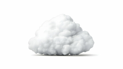 Fluffy White Cloud in a Clear Sky for Meteorology, Weather Reports or Dreams