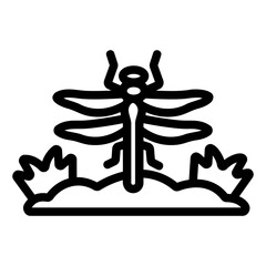 dragonfly Line Icon