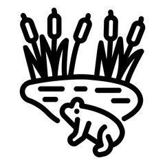 pond Line Icon