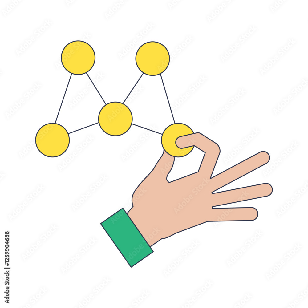 Poster a hand interacts with a neural network, symbolizing human-ai connection.