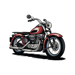 Obraz premium Motorcycle vector art illustration