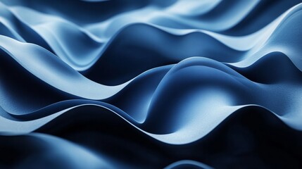 Obraz premium Minimalist abstract wave pattern on a Blue background. Banner template with white space for text, suitable for modern and professional design applications.