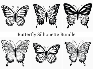 Minimalist Butterfly Silhouette Design Bundle – Simple & Stunning
