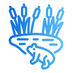 Obraz premium pond Gradient icon