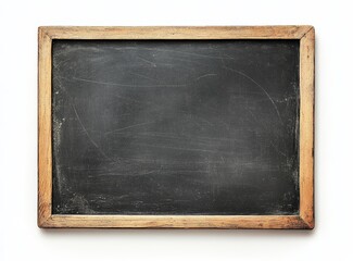 Antique School Slate on White Background
