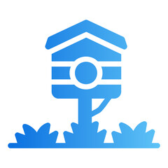 Obraz premium bird house Gradient icon