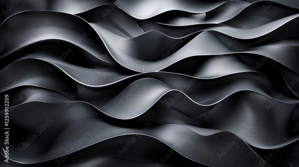 Poster captivating abstract black and grey geometric shapes and curves dynamic background
