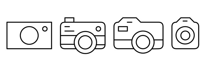 camera icon sheet vector simple design illustration
