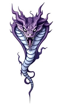 Cobra in vector style, a tattoo design of cobra 