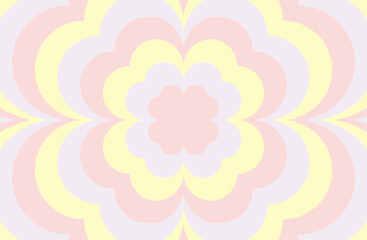 パステルカラーのカラフルなクローバーの背景素材