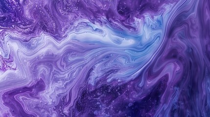 Obraz premium Abstract Purple and Blue Swirls: A mesmerizing blend of colors creating a fluid, dynamic artwork.