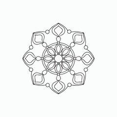 abstract floral mandala art design